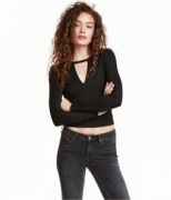 Kup 3 rzeczy zapłać za 2, czarna bluzka H&M xs 34 dekolt choker top dekolt