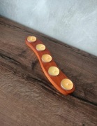 Świecznik drewniany merbau lakierowany