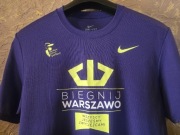 Koszulka sportowa do biegania, na siłownię, rower, BIEGNIJ WARSZAWO NIKE M.
