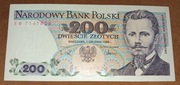 Banknot 200 zł  1988 r. stan UNC
