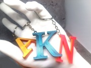 Kolorowe Litery 3D – Spersonalizowane Breloki - zawieszki  z  Inicjałem