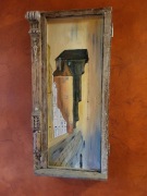 Obraz olejny w starej drewnianej ramie 