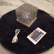 Lampka Nocna z efektem odbicia ruchomej wody multikolor wolnostojąca pilot