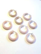 Minimalistyczne kolczyki koła nude pastel 28 mm | ręcznie robione