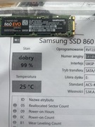Dysk Samsung 860 EVO 500GB M.2 SATA III SMART 99 % zdrowia 