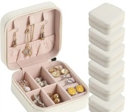 Małe podróżne pudełeczko na biżuterię na zamek szkatułka