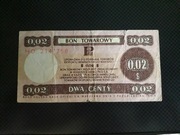 Bon Towarowy Pewex, 2 centy, PRL, 1979
