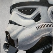 Stormtrooper, rysunek kredkami, A4, oryginał