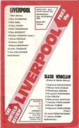Program Liverpool FC - Śląsk Wrocław 1975.12.10