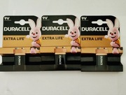 3 sztuki Baterii alkalicznych Duracell extra life 9V