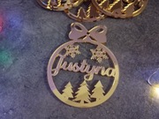 bombki złote lustro 