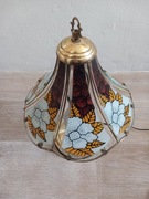 lampa nocna stołowa antyk vintage prl dotykowa szklana zdobiona