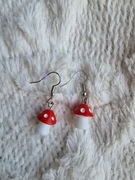 Śmieszne kolczyki alternatywka y2k muchomorki 