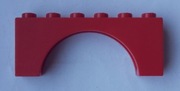 Lego 3307 Czerwony łuk 1 x 6 x 2 4162