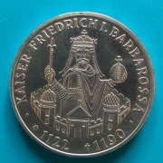 10 marek 1990 F Niemcy  Fryderyka I Barbarossy Srebro 0,625 waga 15,5