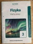 Karty pracy fizyka wydawnictwo Operon zakres podstawowy dla szkół średnich