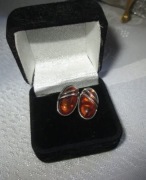 KOLCZYKI bursztyn.srebro