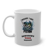 Kubek z nadrukiem wędkarskim do kawy herbaty zabawny prezent dla wędkarzy
