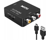 Konwerter sygnału adapter AV Chinch RCA do HDMI FullHD 1080p