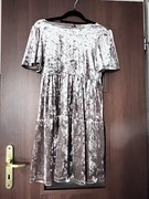 Sukienka złota krój babydoll rozmiar S