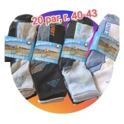 20 par skarpety męskie bawełna rozmiar 40-43, Men Socks Sports Komfortowe