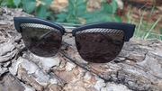 Czarne damskie okulary w stylu vintage BV0075S Bottega Veneta!