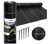 Agrotkanina 135G 1,6x50m premium UV 3% AGROWŁÓKNINA czarna,+ KOŁKI