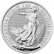 Britannia 1oz srebro 2022 Elżbieta II 