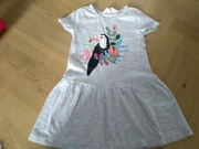H&M sukienka szara 92 tukan