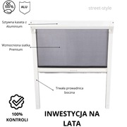 Moskitiera siatka okienna rolowana COMFORT 78x155cm zwijana biała CanDo