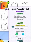 Pet simulator 99 Huge Rainbow Pumpkin Cat