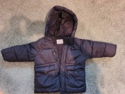 Kurtka zimowa Zara 98 (2–3 lata) granatowa, unisex, z kapturem