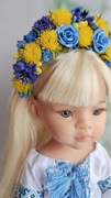 Opaska na głowę dla lalki – wianek na głowę– korona kwiatowa Blythe opaska