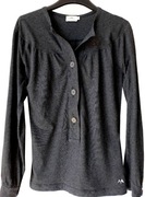 Burberry zgrabna damska bluzka koszulka 36 38 S M bawełna grafit logo