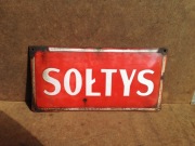 Stara tablica emaliowana z lat PRL-u, Sołtys.