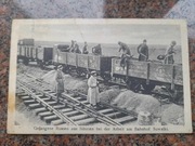 SUWAŁKI Dworzec jeńcy wojenni przy pracy 