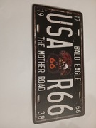 Tablica rejestracyjna do powieszenia drewno USA  Route 66 29,5x14,5cm