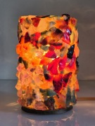 Ametyst, kwarc różowy, agat, karneol, awenturyn... lampka stołowa, vintage