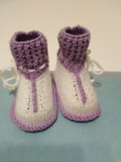 Buciki niemowlęce z włóczki 11 cm.