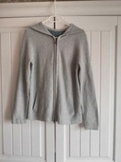 Sweter/bluza dzianinowy kardigan z zamkiem/kieszeniami vintage.