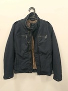 Kurtka, męska parka typu harrington gładka z kieszeniami na zamek