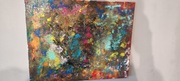 Obraz ręcznie malowany akryl 50x40 abstrakcja 