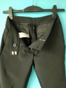 Benetton eleganckie zgrabne 7/8 spodnie 36 38 S M czarne proste biurowe