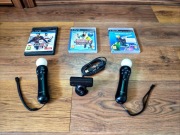 2 KONTROLERY MOVE PS3/PS4+KAMERA+SMYCZKI+GRY