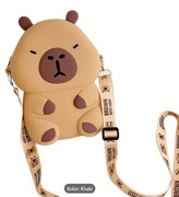 Gumowa torebka z kapibarą | Portmonetka na klucze, monety | Smycz| Prezent 