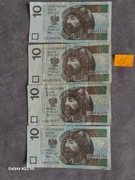 Banknoty 10 zł 4 szt