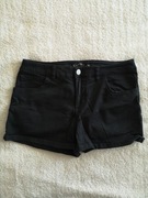 Czarne jeansowe krótkie spodenki szorty Amisu 36