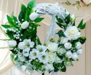 wianek wieniec na drzwi KOMUNIA dekoracja wystrój 