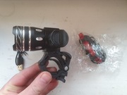 Lampa rowerowa przednia na kierownicę i tylna na sztycę siodełka 