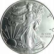 Amerykański orzeł, 1 uncja srebra, 1oz, moneta bulionowa 